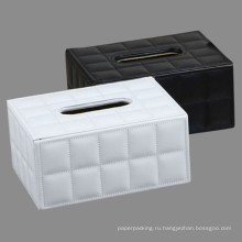 Черные / белые сшитые сетчатые кожаные бумажные коробки